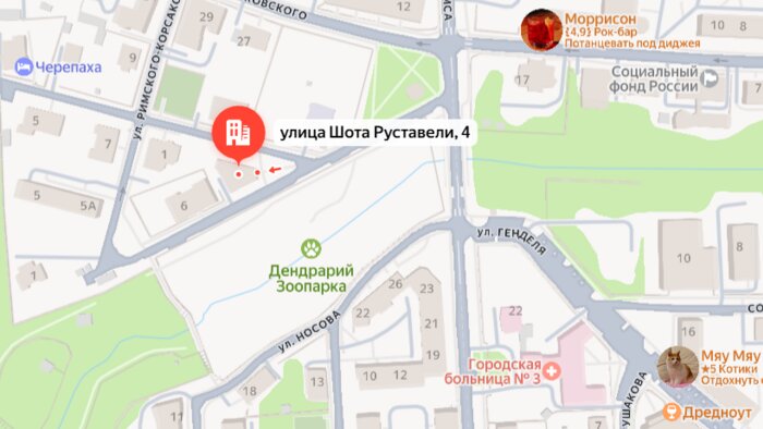 Дом, который охраняет лев: эксперты признали памятником необычное здание на улице Шота Руставели - Новости Калининграда | Скриншот сервиса  «Яндекс.Карты»