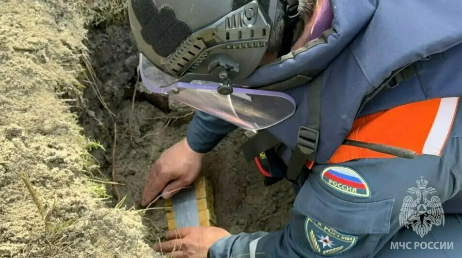 На Балтийской косе уничтожили авиабомбу и несколько снарядов времён войны (фото) - Новости Калининграда | Фото: МЧС региона