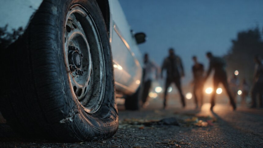 «Удар по голове — и я отключился»: таксиста избили в центре Калининграда и порезали колёса, полиция не возбуждает дело   - Новости Калининграда | Иллюстрация: Алиса Игонина / Midjourney