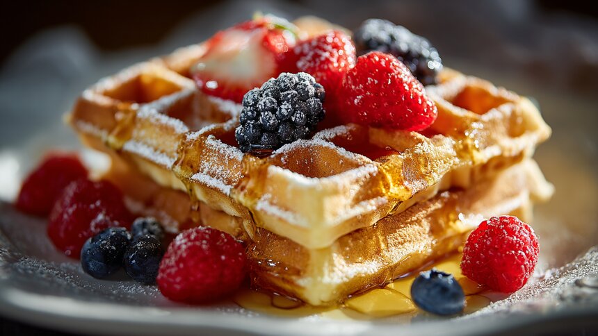 Соседка в слезах умоляла раскрыть ей секрет этого блюда: готовим дома нежные бельгийские вафли с сюрпризом - Новости Калининграда | Иллюстрация: Ксения Александрова / «Клопс»