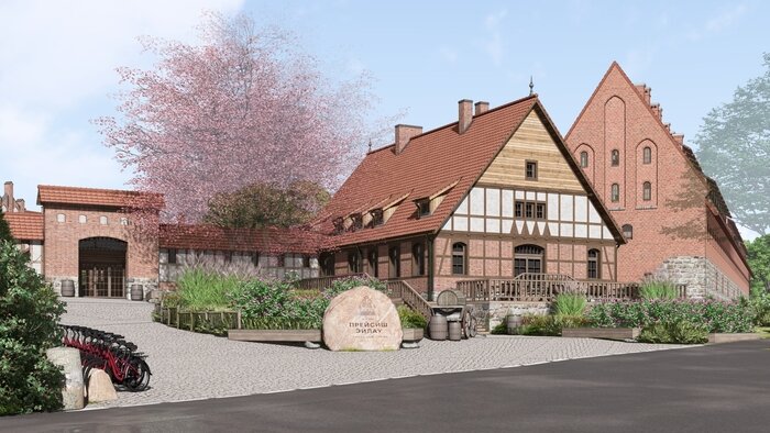 700-летний замок Прейсиш-Эйлау в Багратионовске откроют для посетителей в начале июня - Новости Калининграда | Эскиз: администрация замка