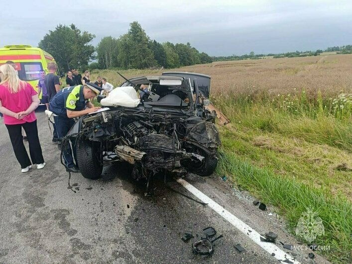 Место ДТП | Фото: ГУ МЧС по Калининградской области 