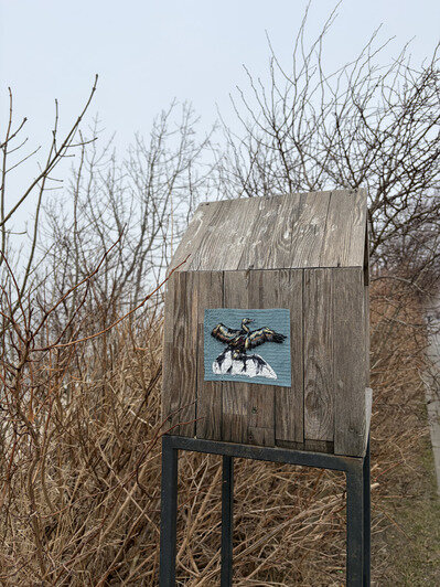 Каштаны, чайки, котики и аисты: на улицах Калининграда и области появились необычные вышитые картины (фото) - Новости Калининграда | Фото: Валерия Конах