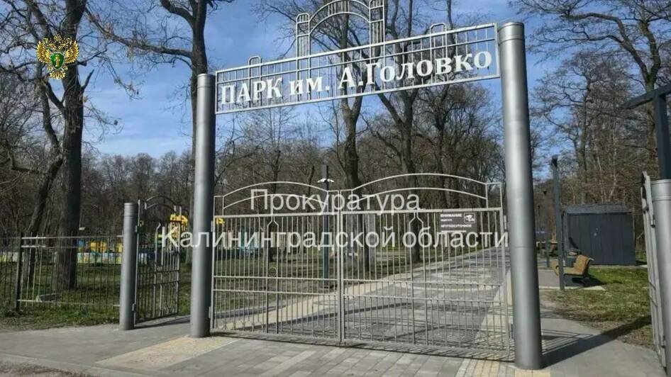 В Балтийске пришли в негодность качели в парке, благоустройство которого завершили два года назад (фото) - Новости Калининграда | Фото: канал прокуратуры Калининградской области / Телеграм