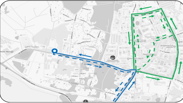В Калининграде с 1 мая изменится маршрут автобуса №88 - Новости Калининграда | Схема: пресс-служба администрации Калининграда