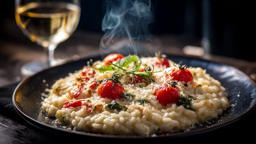 Итальянская классика с кремовой текстурой и сливочным вкусом: как быстро и просто приготовить ризотто - Новости Калининграда | Иллюстрация: Алиса Игонина / «Клопс»