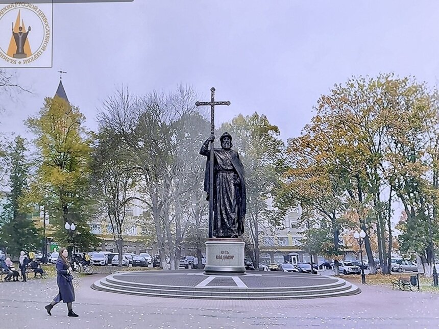 Высота скульптуры составит 10,5 метров, что обеспечит хорошую видимость памятника с дальних точек | Визуализация из презентации проекта