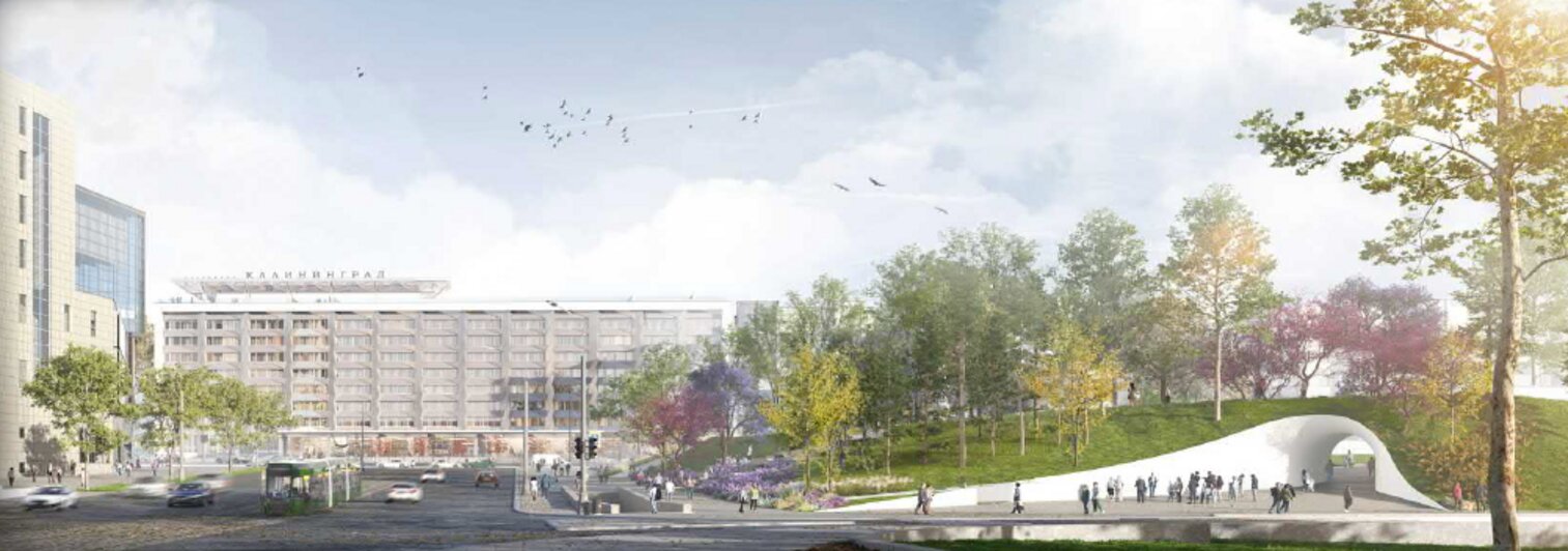 Вместо Дома Советов - парк «Россия»: каким станет центр Калининграда | Фото: из презентации бюро "Другая архитектура"