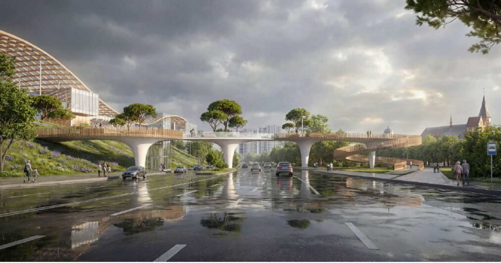 Вместо Дома Советов - парк «Россия»: каким станет центр Калининграда | Фото: из презентации бюро "Другая архитектура"