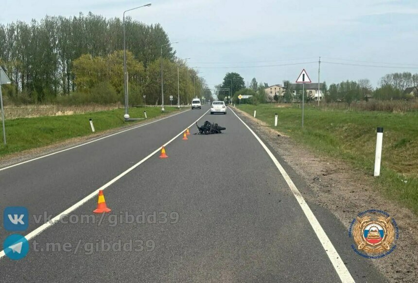 Под Нестеровом водитель мопеда сбил мужчину, который шёл по обочине - Новости Калининграда | Фото: канал Госавтоинспекции Калининградской области / Телеграм