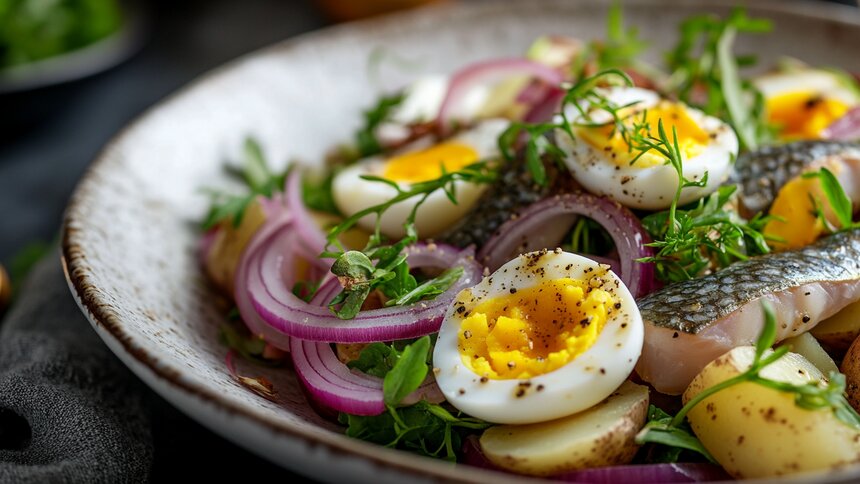 Сытный, дешёвый и невероятно вкусный салат: как за 5 минут сделать из селёдки кулинарный шедевр  - Новости Калининграда | Иллюстрация: Алиса Игонина / «Клопс»