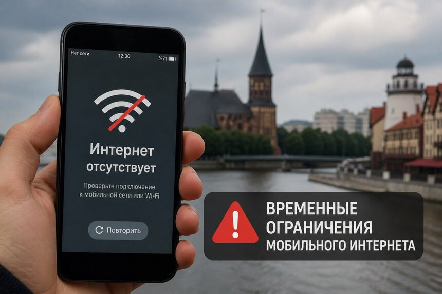 В Калининграде начали ограничивать мобильный интернет | Фото: сгенерировано ИИ