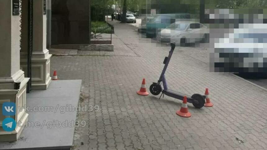 В Калининграде на Кирова 12-летний самокатчик на тротуаре сбил девушку, которая получила травмы - Новости Калининграда | Фото: Госавтоинспекция Калининградской области