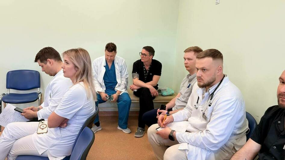 В Детской областной больнице отработали приём пострадавших при ЧС (фото) - Новости Калининграда | Фото: канал министерства здравоохранения Калининградской области / Телеграм