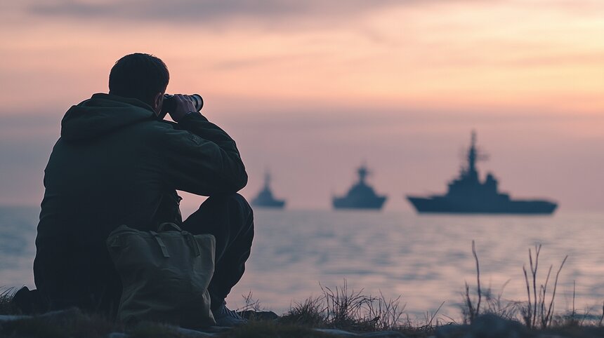В Калининградской области 22-летний парень шпионил за военными кораблями и расклеивал крамольные агитки - Новости Калининграда | Иллюстрация: Алиса Игонина / «Клопс»