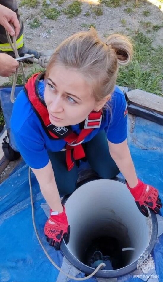 Отважная Анна Иванко | Фото: МЧС России по Калининградской области»