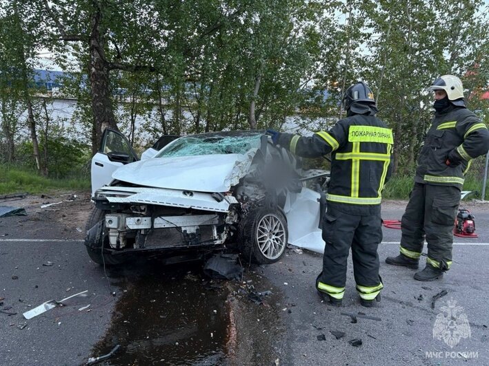 Водитель не справился с управлением, выжившего увезли без сознания: подробности смертельного ДТП в Светлом - Новости Калининграда | Фото: сообщество управления МЧС по Калининградской области / «ВКонтакте»
