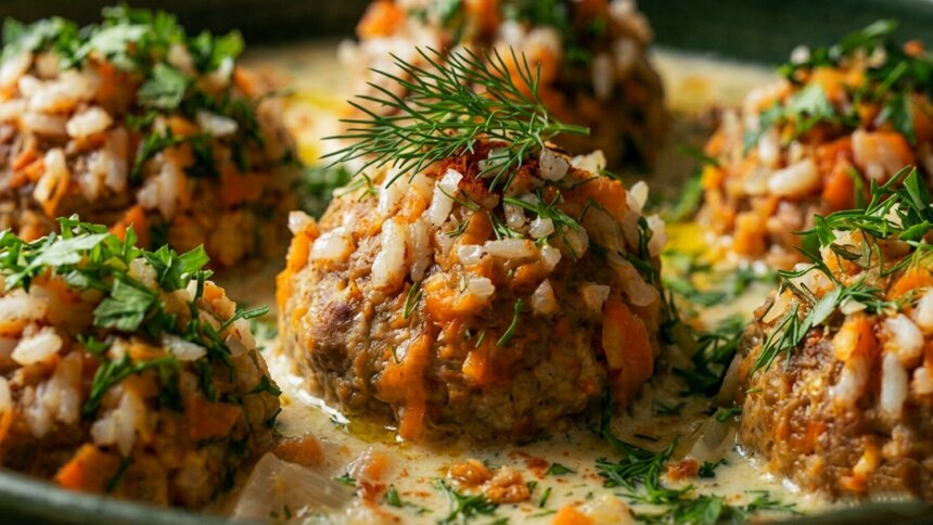 Тот самый вкус из детства: готовим дома мясные «ёжики» с зеленью и сметанной заливкой  - Новости Калининграда | Иллюстрация: Дарья Мошникова / «Клопс»