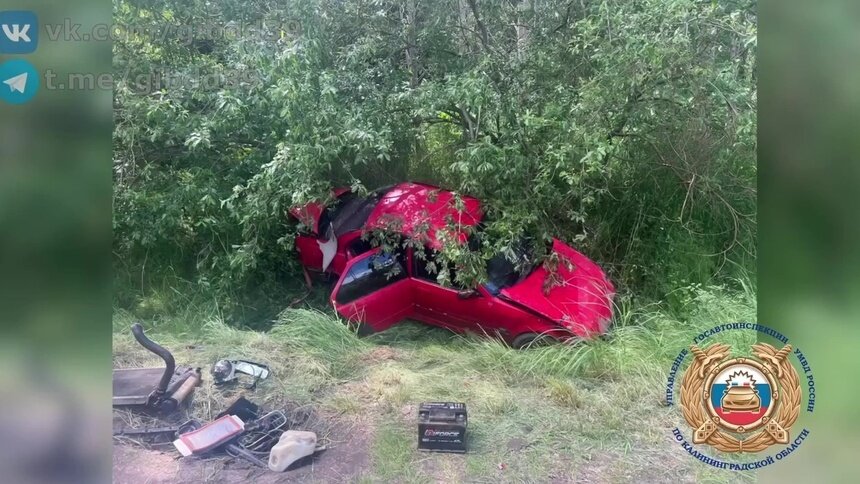 В Багратионовском районе дорога повернула, а алый BMW с четырьмя повесами — нет - Новости Калининграда