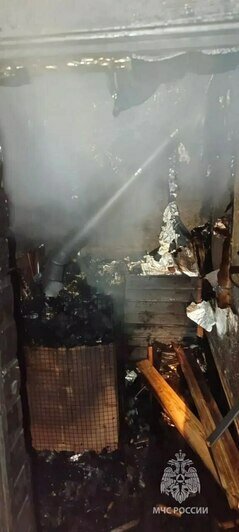 В калининградском СНТ «Ромашка» обгорел мужчина, парившийся в домашней бане - Новости Калининграда | Фото: канал управления МЧС России по Калининградской области / Макс