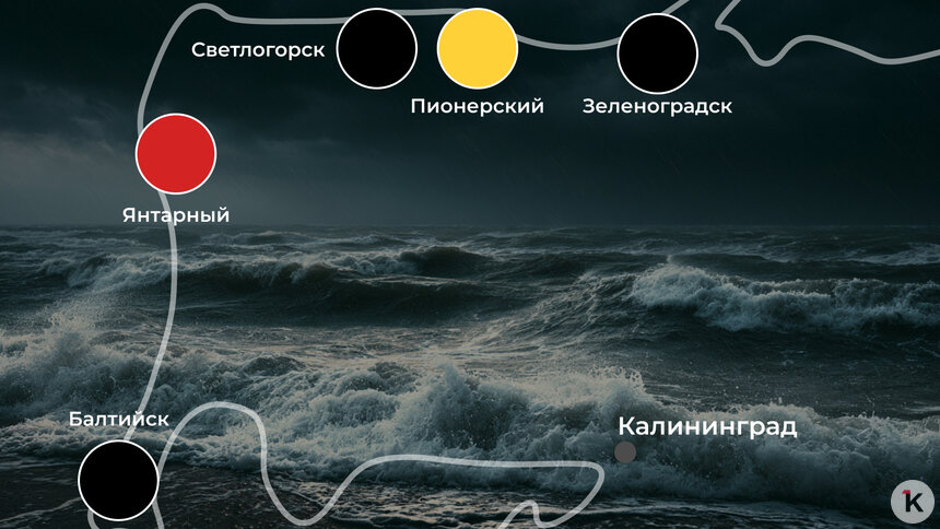 Всё утро льёт дождь: погода на калининградском побережье 15 июня   - Новости Калининграда | Иллюстрация: Ксения Александрова / «Клопс»