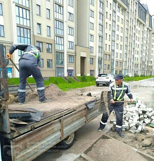 К нему не зарастёт народная тропа: в Зеленоградске путь к спорткомплексу замостили плиткой - Новости Калининграда | Фото: пресс-служба администрации Зеленоградского района