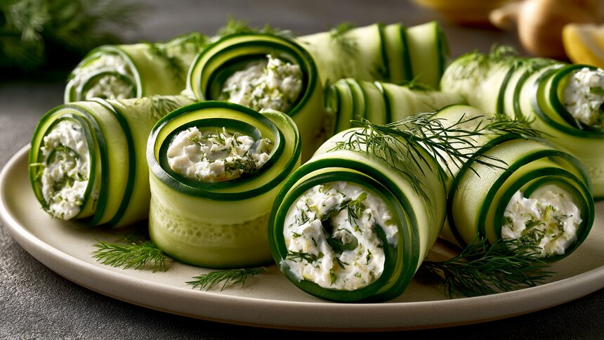 Хрустящая свежесть со вкусом лета: как за 15 минут сделать на всю семью огуречные рулетики с сыром и зеленью  - Новости Калининграда | Иллюстрация: Алиса Игонина / «Клопс»