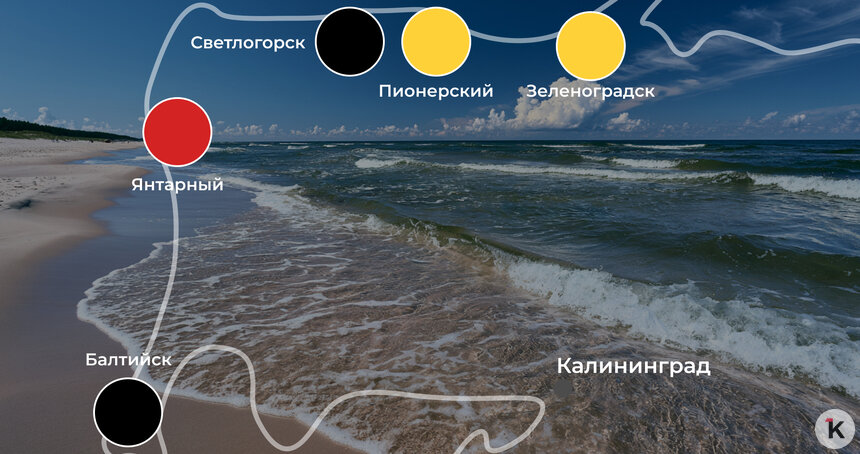 В воду — только с осторожностью: погода на калининградском побережье 19 июня    - Новости Калининграда | Иллюстрация: Ксения Александрова / «Клопс»