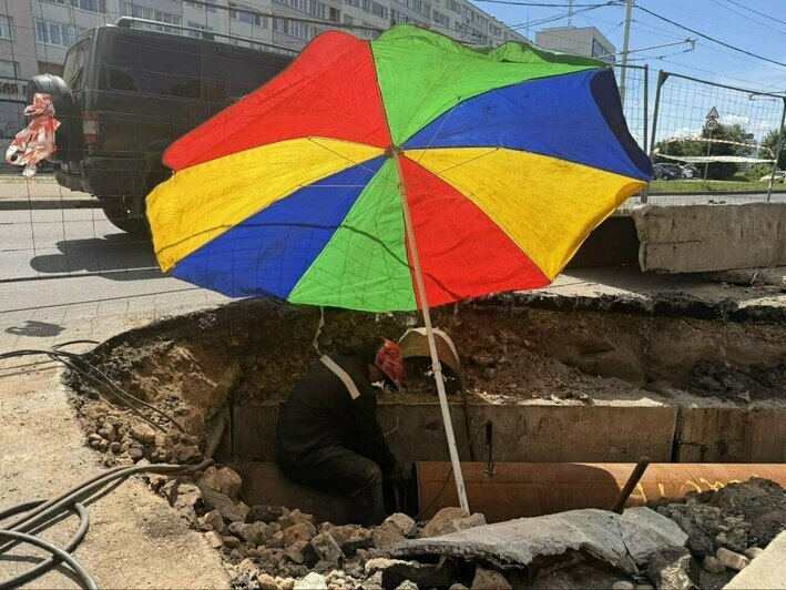 В Калининграде авария на Шевченко ускорила замену старой тепломагистрали (фото) - Новости Калининграда | Фото: канал администрации Калининграда / Телеграм