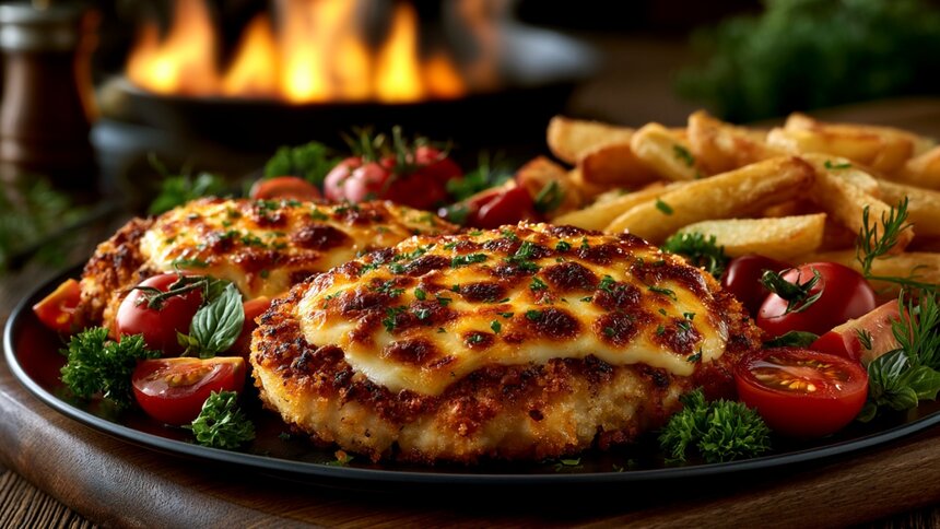 Идеальное сочетание сыра, гарнира и мяса: делимся рецептом нежнейших котлет со сливочной шапкой и картошкой фри - Новости Калининграда | Иллюстрация: Ксения Александрова / «Клопс»