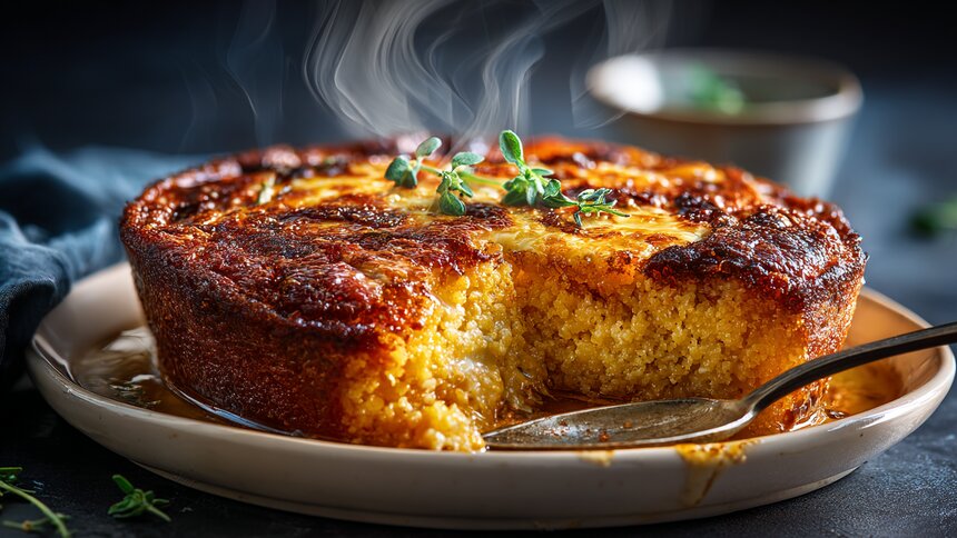 Слоёная текстура и нежный вкус: как приготовить творожную запеканку с кускусом и медовой пропиткой — рецепт - Новости Калининграда | Иллюстрация: Алиса Игонина / «Клопс»
