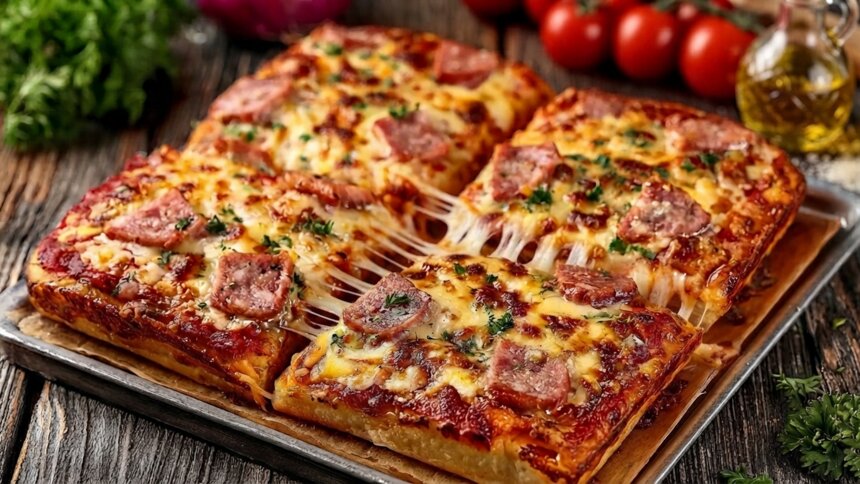 Вкус большой перемены: делимся тем самым рецептом старой доброй пиццы из школьной столовой - Новости Калининграда | Иллюстрация: Ксения Александрова / «Клопс»