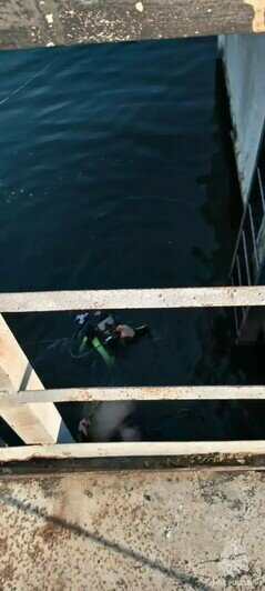 Спасатели вытащили из воды тело утонувшего в Калининградском морском канале (фото)   - Новости Калининграда | Фото: ГУ МЧС по Калининградской области