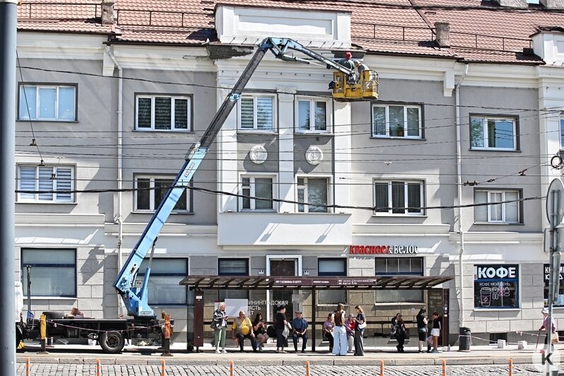 Спустя два года после ремонта со столетнего дома в Калининграде снова осыпается декор (фото) - Новости Калининграда | Фото: Александр Подгорчук / «Клопс»