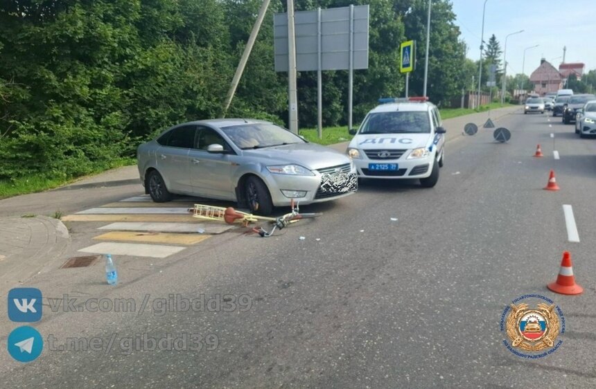 На Гагарина легковушка сбила парня на велосипеде, его увезли в больницу - Новости Калининграда | Фото: сообщество Госавтоинспекции Калининградской области / «ВКонтакте»