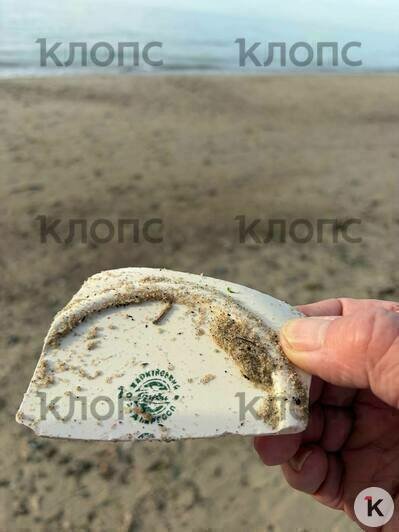 После шторма пляж у Куршской косы засыпало осколками посуды и стекла - Новости Калининграда | Фото: очевидец