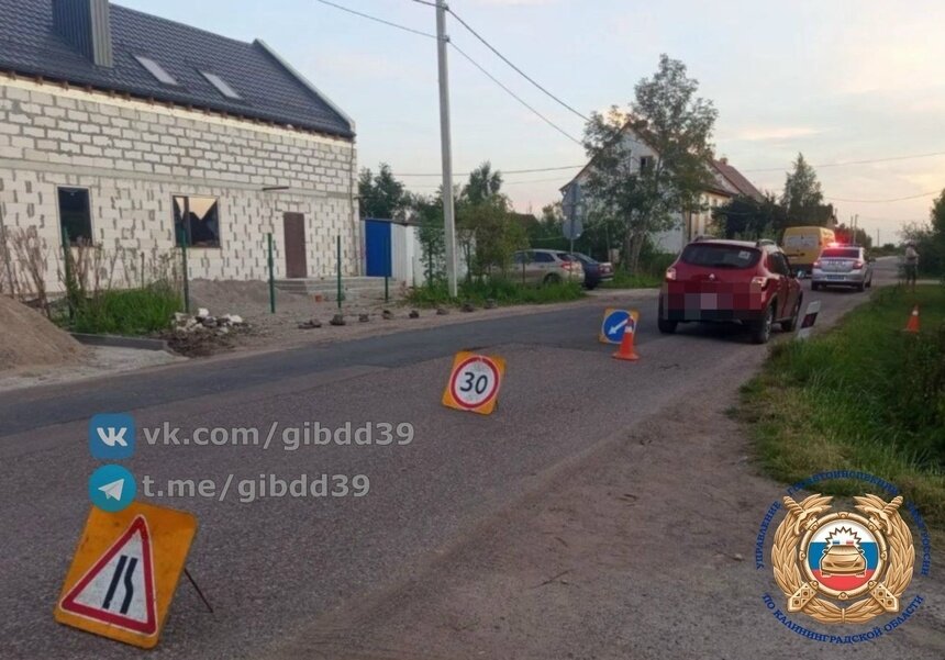 Под Калининградом девочка переходила дорогу не по зебре и попала под колёса авто - Новости Калининграда | Фото: сообщество Госавтоинспекции Калининградской области / «ВКонтакте»