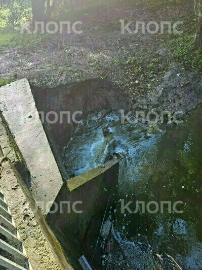 В Калининграде после ливней у Летнего озера начали размываться берега возле двух мостов (фото) - Новости Калининграда | Фото: очевидцы