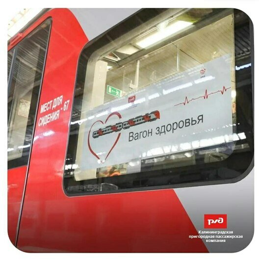 В поездах из Калининграда на пять дней появится «Вагон здоровья» - Новости Калининграда | Фото: канал «Калининградская ласточка» / Телеграм