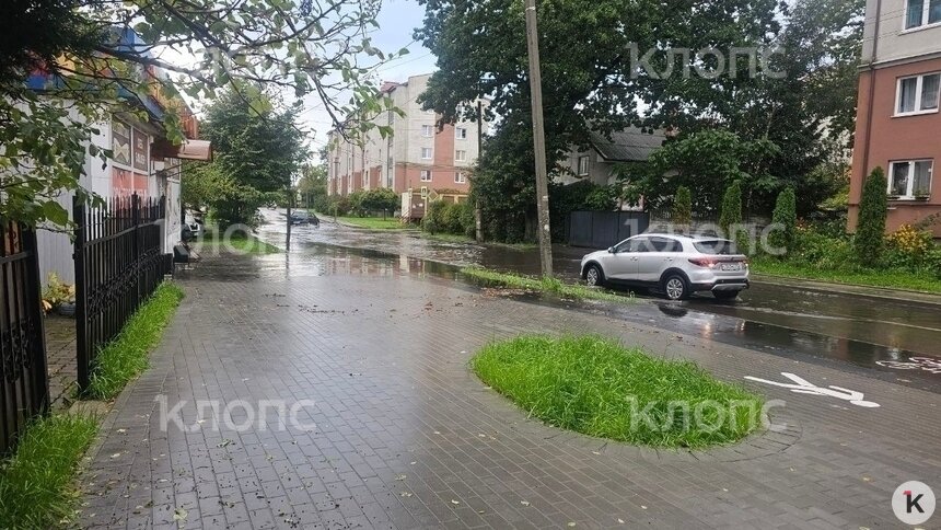 В Калининграде ночной ливень затопил недавно отремонтированную улицу (видео)   - Новости Калининграда | Фото: «Клопс»
