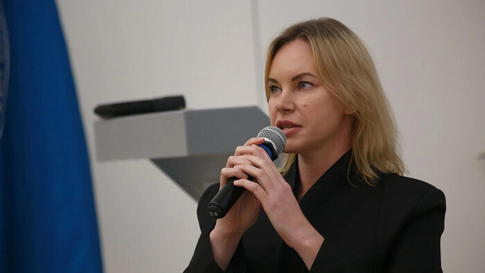 Участница СВО, ветеран боевых действий, лектор Российского общества «Знание» Александра Родионова | Фото: правительство Калининградской области