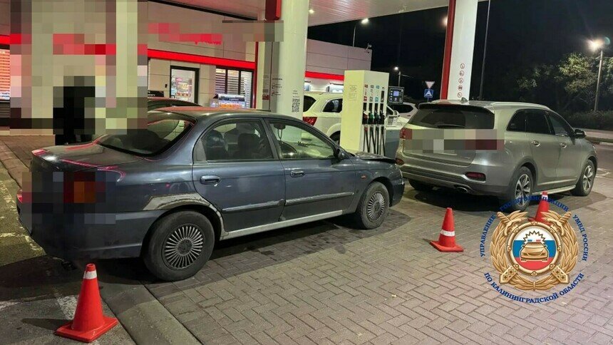 В Калининграде на АЗС на проспекте Мира автомобиль наехал на женщину   - Новости Калининграда | Фото: Госавтоинспекция Калининградской области