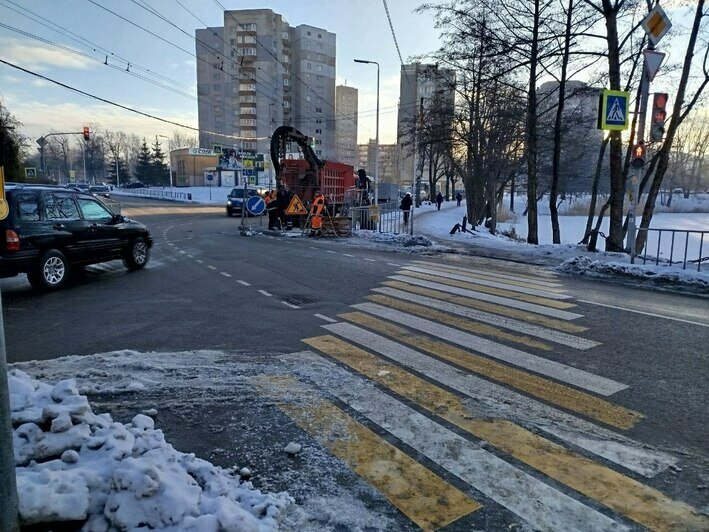 Стали известны причина провала на Батальной в Калининграде и сроки ремонта (фото)  - Новости Калининграда | Фото: областной «Водоканал»