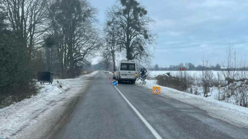 В Полесском районе столкнулись микроавтобус и легковушка Mercedes - Новости Калининграда | Фото: Госавтоинспекция Калининградской области