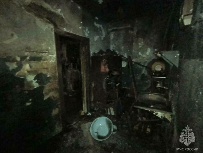 В Гусеве потушили пожар и нашли тело местного жителя (фото) - Новости Калининграда | Фото: ГУ МЧС России по Калининградской области