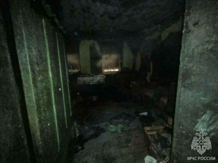 В Гусеве потушили пожар и нашли тело местного жителя (фото) - Новости Калининграда | Фото: ГУ МЧС России по Калининградской области