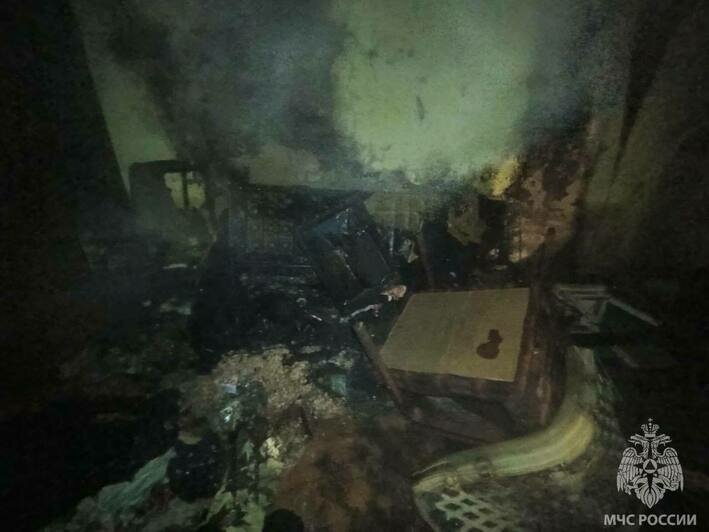 В Гусеве потушили пожар и нашли тело местного жителя (фото) - Новости Калининграда | Фото: ГУ МЧС России по Калининградской области