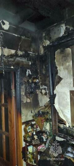 В Калининграде в СНТ «Победа» на улице Экскаваторной выгорел частный дом - Новости Калининграда | Фото: МЧС