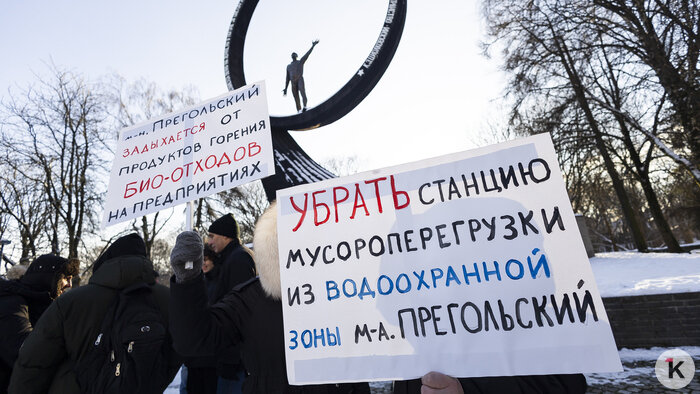 Отмороженный протест: в Калининграде прошёл митинг против застройки зелёных зон и загрязнения окружающей среды (фото) - Новости Калининграда | Фото: Александр Подгорчук / «Клопс»