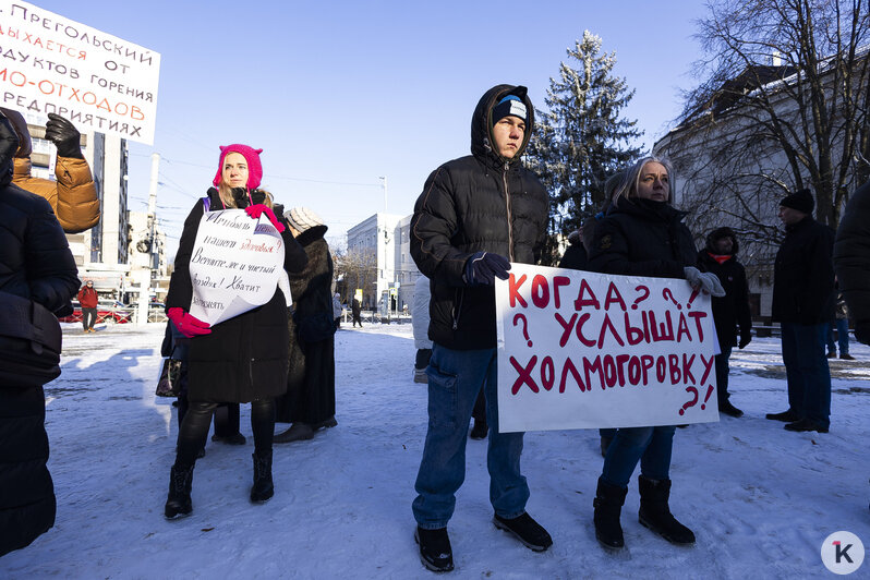 Отмороженный протест: в Калининграде прошёл митинг против застройки зелёных зон и загрязнения окружающей среды (фото) - Новости Калининграда | Фото: Александр Подгорчук / «Клопс»